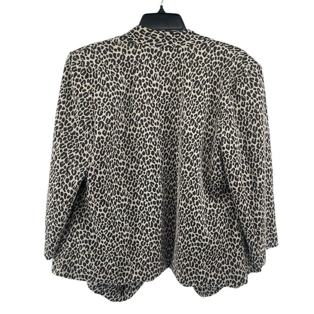 Notations Leopard Print Drape Front Open Blazer J… - image 3